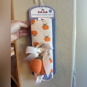 Ladi Ladi SwaddleMe Pumpkin Blanket and Rattle Set Halloween Thanksgiving
